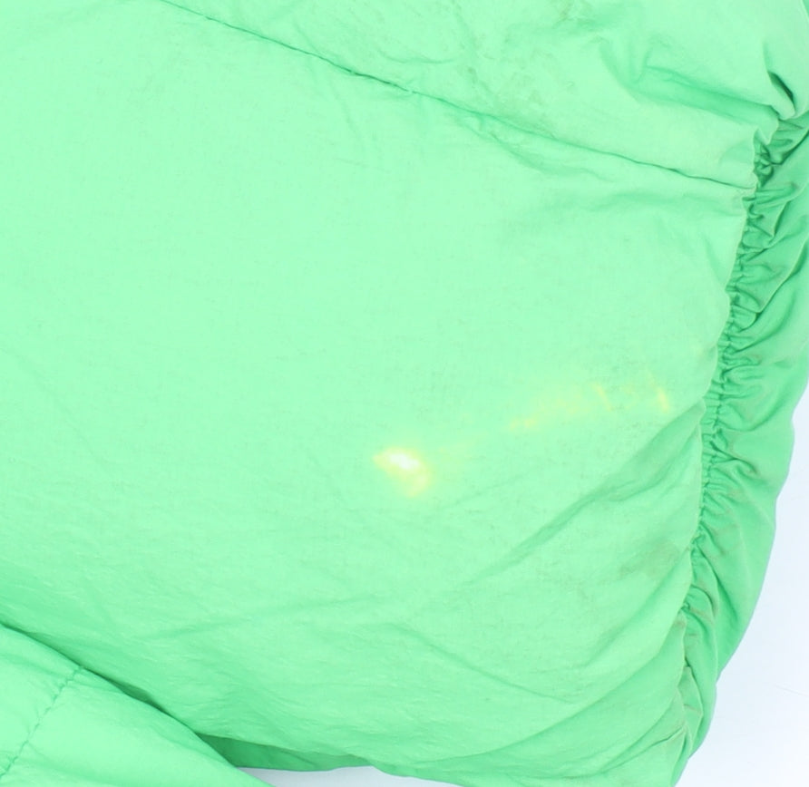 Womens UK Size S Zara Green Puffer Jacket