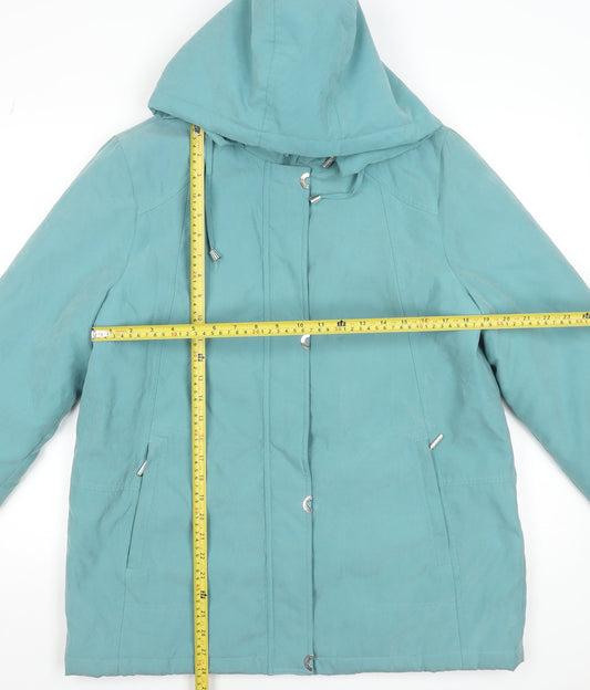 Womens UK Size 14 Klassik Green Parka Coat