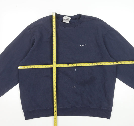 Mens UK Size L Nike Blue Pullover Sweatshirt