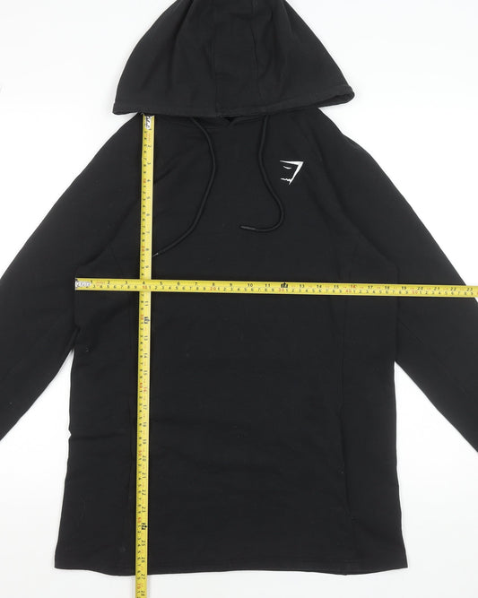 Gymshark Women's Black S Pullover Hoodie with Drawstring Hooded Design