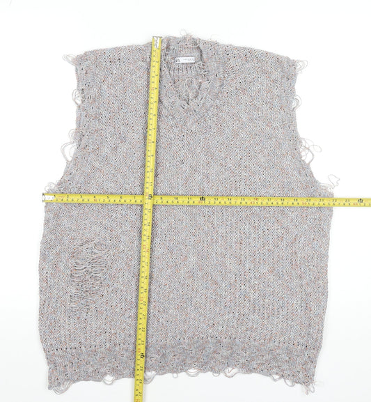 Womens UK Size 12 Zara Grey Vest Jumper