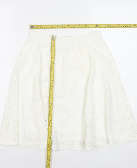 Womens UK Size 10 Zara A-Line Lace Skirt