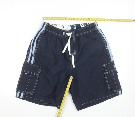 Active Men's Navy Blue Swim Shorts Medium 33-35in Quick Dry Polyester
