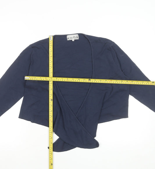 Womens UK Size 12 Marble Blue Cardigan Jumper
