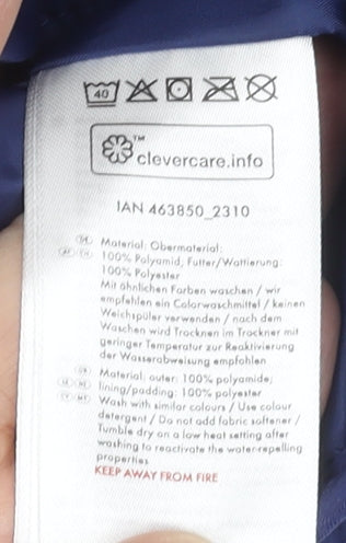 Lupilu Boys Blue Hooded Puffer Jacket Size 12-18 Months Lightweight Winter Coat