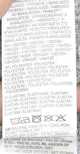 Golddigga Women’s Grey Long Sleeve Basic Jersey Top Size 12