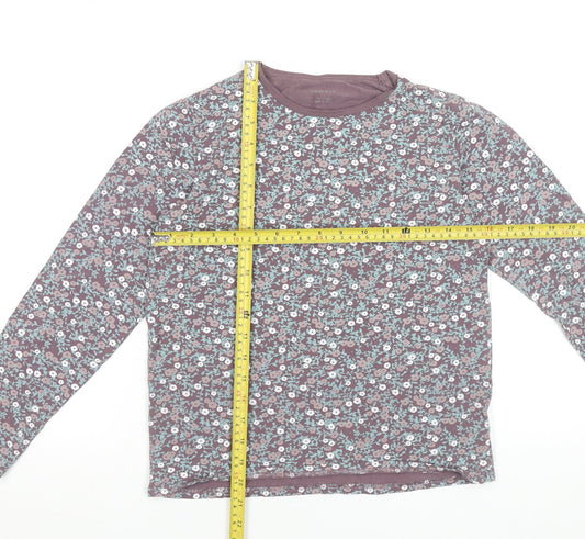 Name It Girls Purple Floral Long Sleeve Organic Cotton T-Shirt 11-12 Years