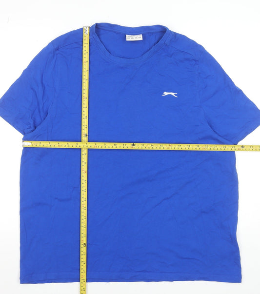 Slazenger Men's Blue 2XL Crew Neck Cotton T-Shirt