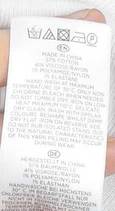 Hobbs Women’s White Navy Striped Cotton Jumper XS