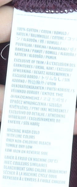 Abercrombie & Fitch Men's Burgundy Long Sleeve Crew Neck T-Shirt Size M