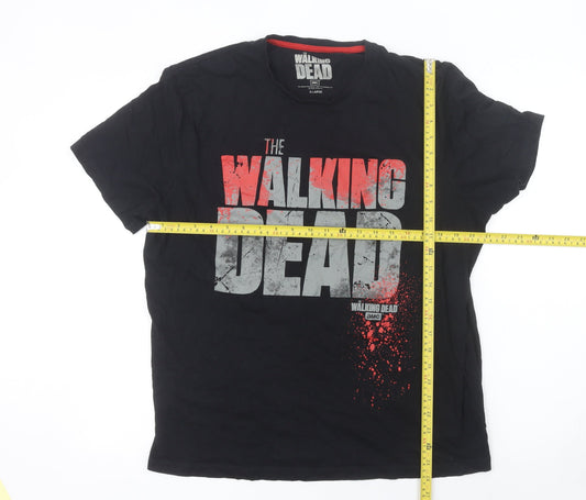 The Walking Dead Men's Black XL Graphic Print T-Shirt
