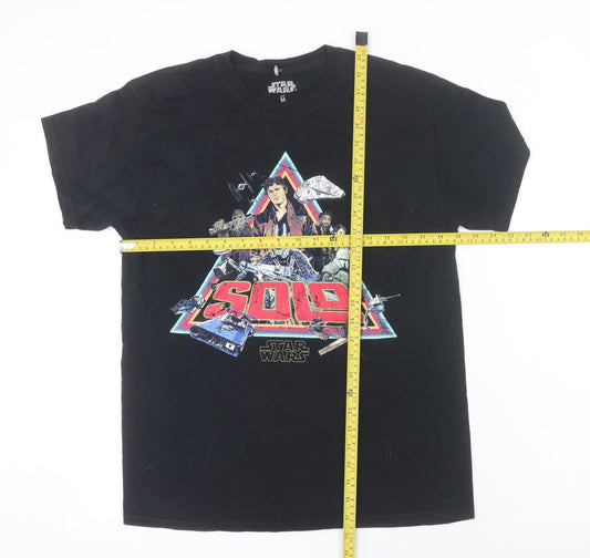 Star Wars Solo Black Graphic T-Shirt Men's Medium Cotton