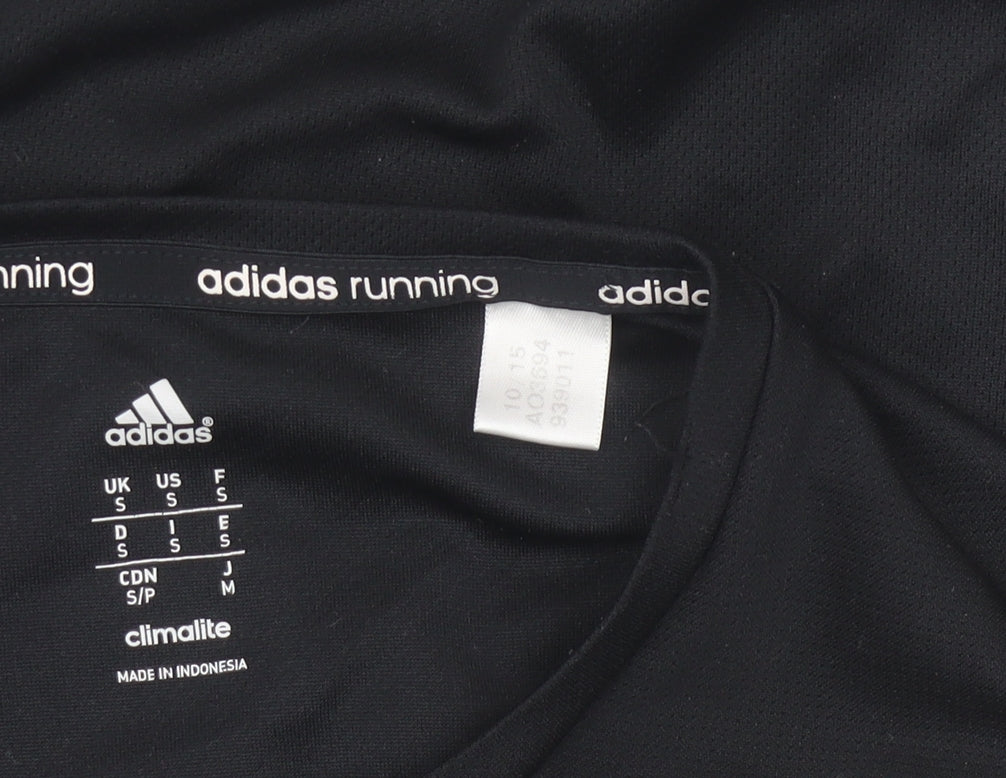 Adidas Men's Black Climalite Running T-Shirt Size S Athletic Fit