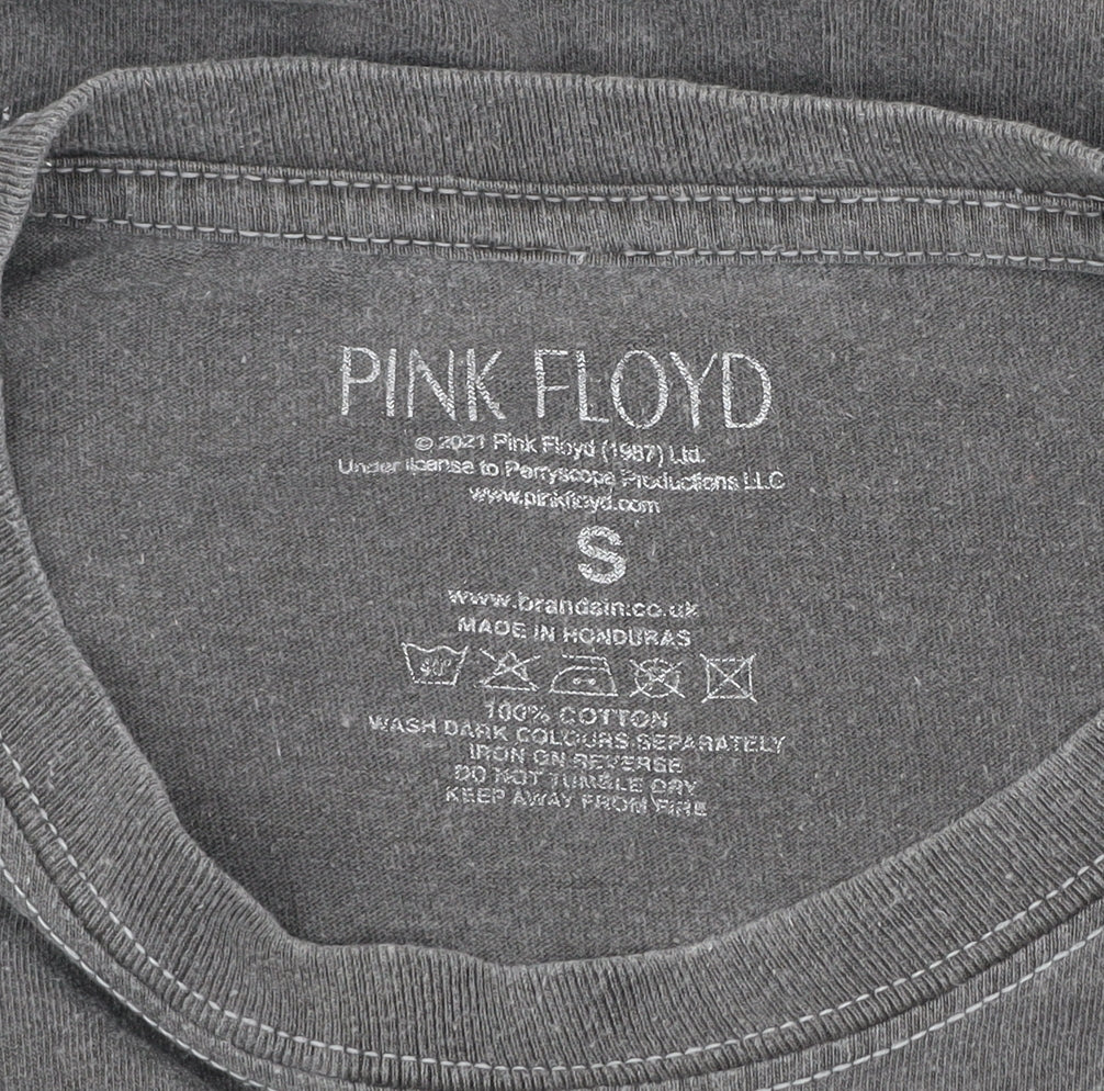 Pink Floyd Men's Grey Graphic Band T-Shirt Size S Crew Neck Cotton