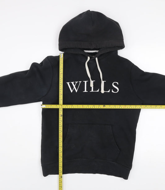 Mens UK Size S Jack Wills Black Pullover Hoodie