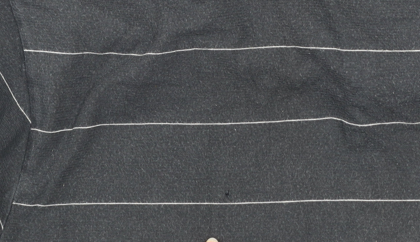 Ralph Lauren Men's Black Striped Cotton Polo Shirt Size M