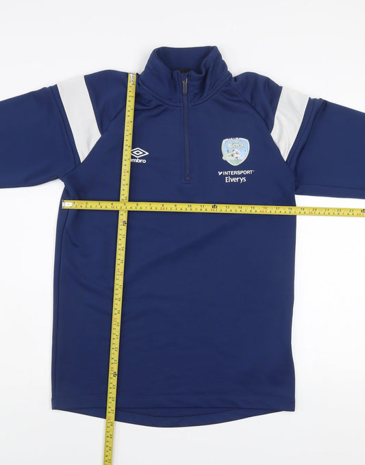 Umbro Men’s Blue 1/4 Zip Sports Training Sweatshirt M