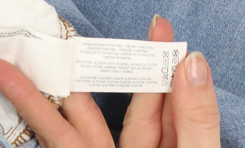 Primark Women’s Blue Distressed Skinny Jeans Size 14