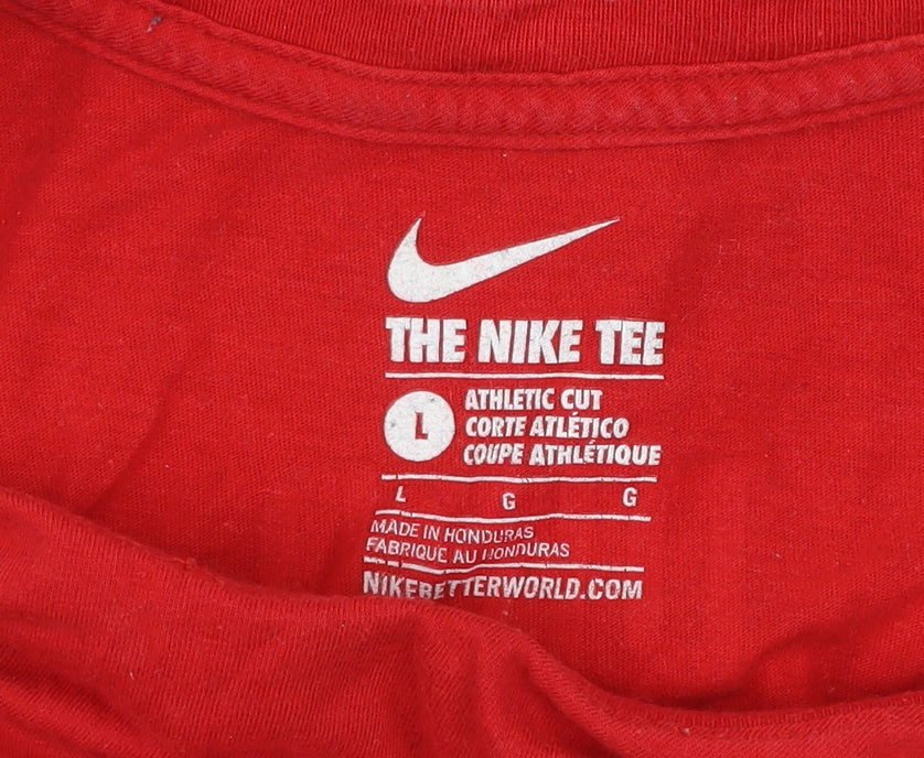 Nike Men's Red USA #6 Athletic Sports T-Shirt Size L