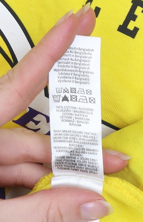 NBA Los Angeles Lakers Yellow Men's L Cotton Graphic T-Shirt
