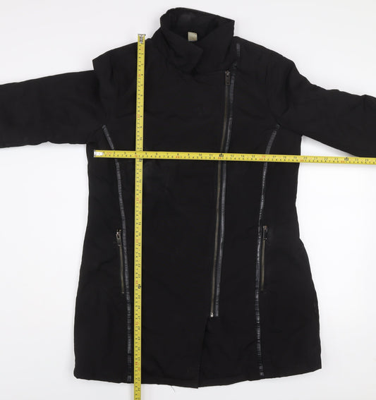 Womens UK Size 42 MS Mode Black Overcoat