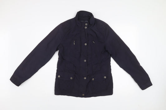 Womens UK Size 10 Maine New England Blue Military Jacket