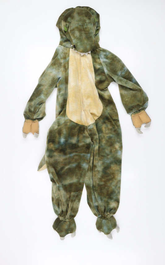 Natural History Museum Boys Green Dinosaur One Piece Hooded Nightwear 3-5 Years