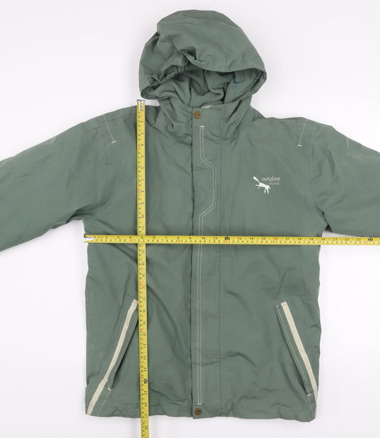 Boys UK Size 12 Years Outdoor Scene Green Parka Coat