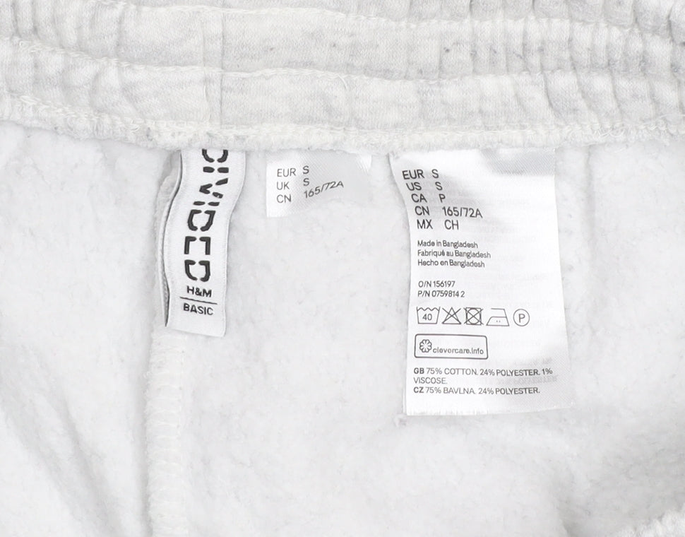 H&M Women’s Grey Jogger Sweatpants Size S Elastic Waist Comfy Fit