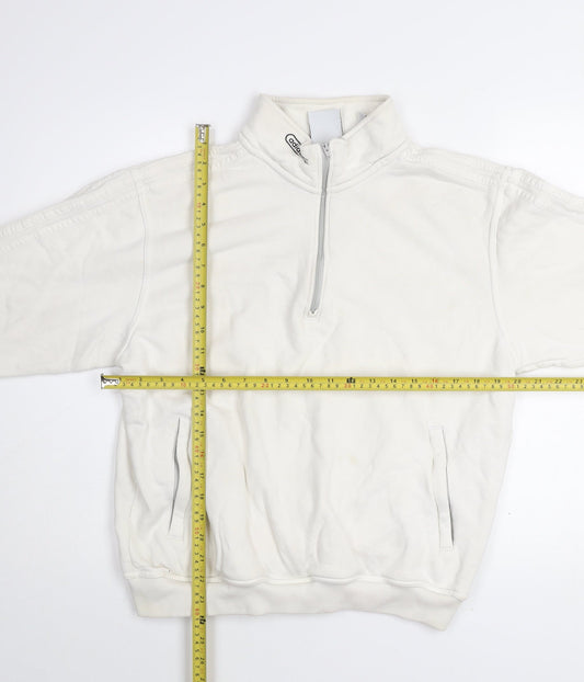 Mens UK Size M adidas White Pullover Sweatshirt
