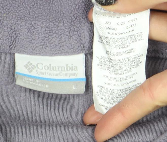 Columbia Women’s Purple 1/2 Zip Fleece Sweatshirt Size L Polyester