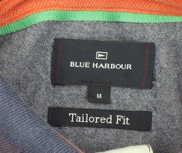 Marks and Spencer Blue Harbour Men's Orange Tailored Fit Polo Shirt M