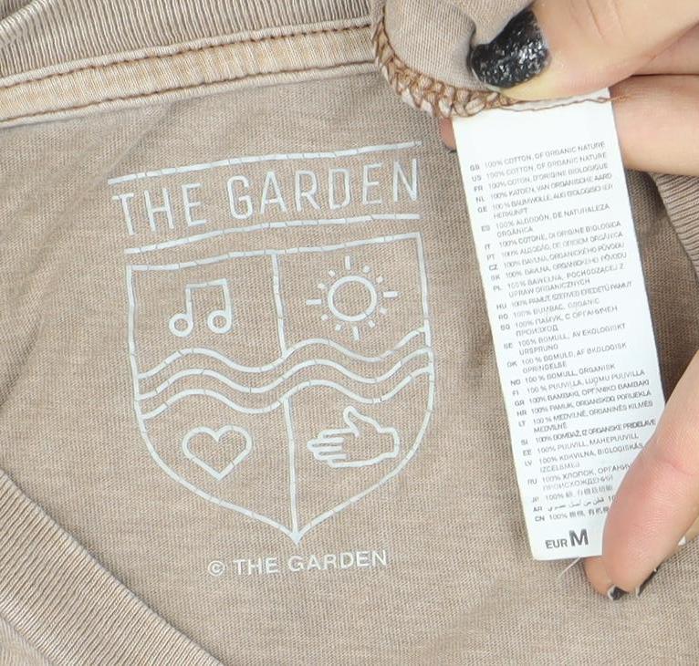 The Garden Men's Beige Barbarellas Discotheque Retro Graphic T-Shirt M