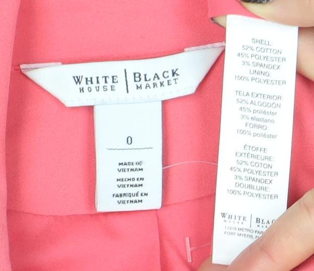 Womens UK Size 6 White House Black Market Regular Pink Blazer