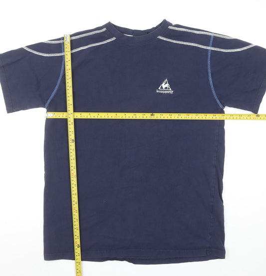 Le Coq Sportif Men's Blue Short Sleeve Crew Neck Sports T-Shirt M