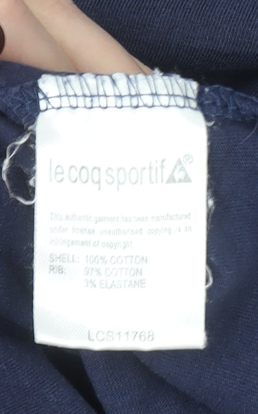 Le Coq Sportif Men's Blue Short Sleeve Crew Neck Sports T-Shirt M