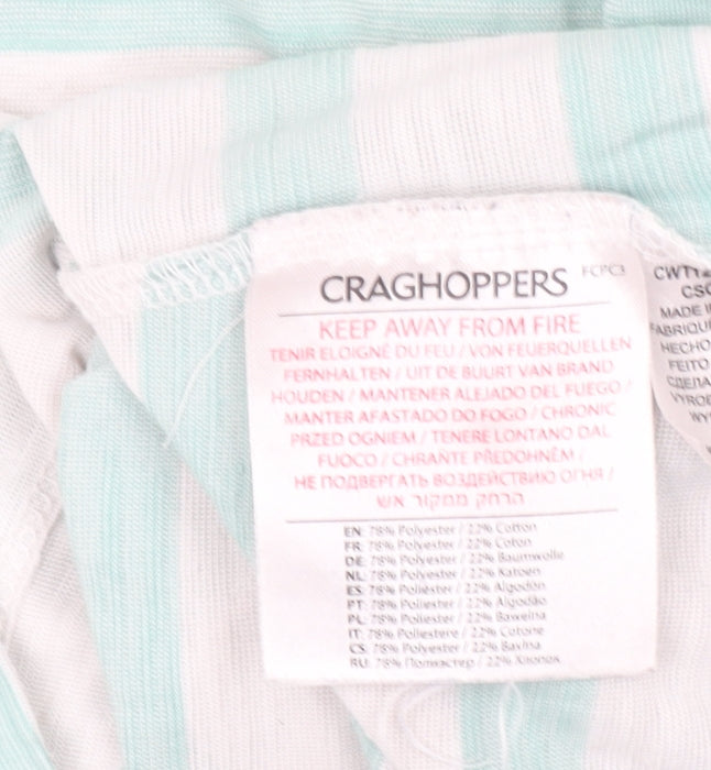 Craghoppers Women's Multicoloured Striped Long Sleeve T-Shirt Size 10