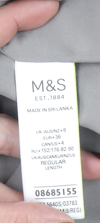 Marks and Spencer Women’s Beige Velvet A-Line Midi Skirt Size 8