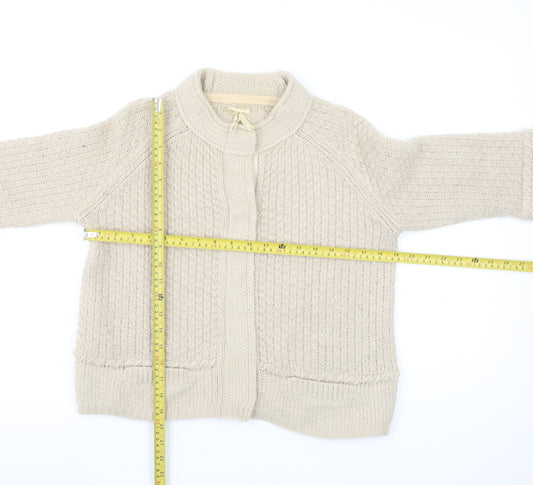 Womens UK Size 10 NEXT Beige Cardigan Jumper