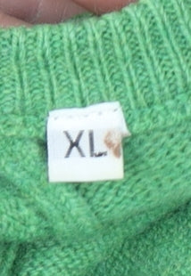 CHARLES Men’s Green Lambswool V-Neck Jumper XL