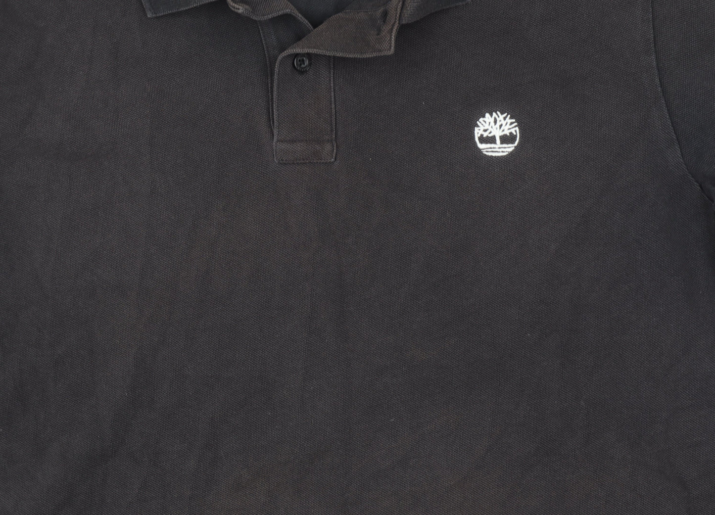 Timberland Men's Black Cotton Short Sleeve Polo Shirt Size L