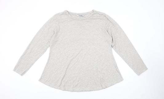 Womens UK Size One Size Alexara Grey Basic T-Shirt