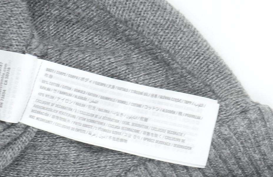 Hollister Men's Grey 1/4 Zip Knit Jumper M High Neck Wool Blend