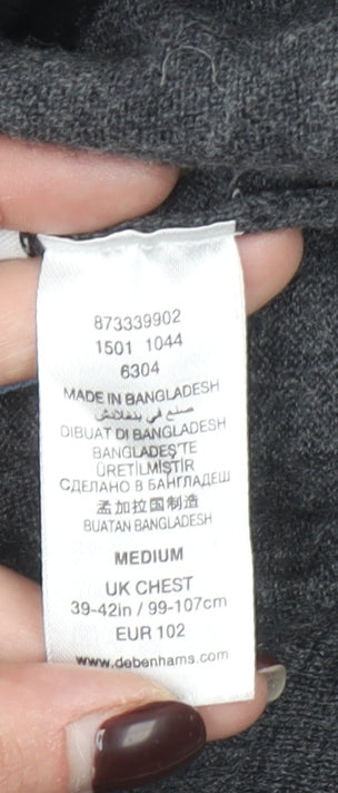 Jasper Conran Men's Grey Merino Wool V-Neck Jumper M Classic Fit