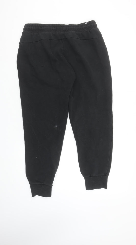 Additional front view of Puma Women’s Black Jogger Sweatpants M Fleece Elastic Waist