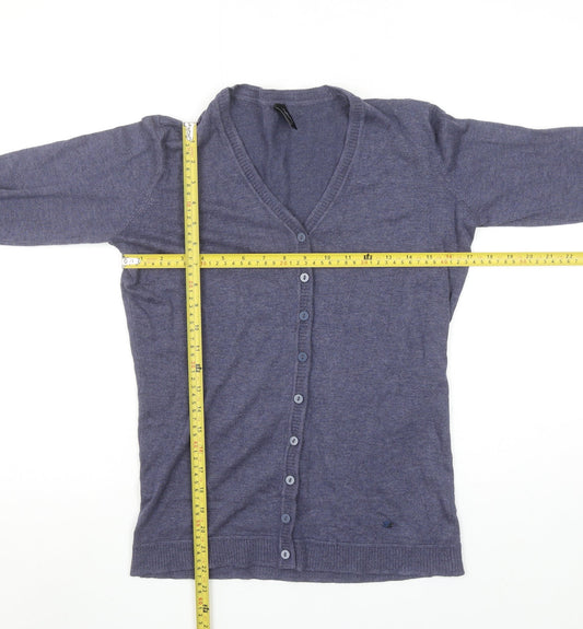 Womens UK Size S Piazza Italia Blue Cardigan Jumper