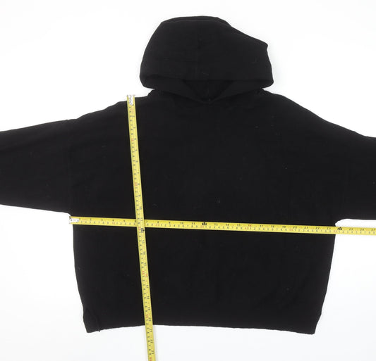 Isle Essentials Womens Black Size 18-20 Hooded Pullover Jumper