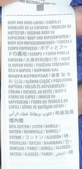 Hollister Women's Blue Full Zip Hoodie L Cotton Blend Logo Design