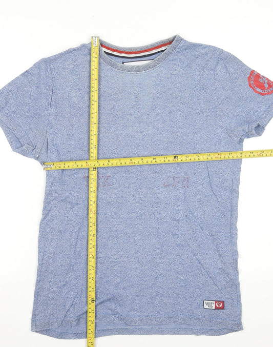 Superdry Track & Field Men's Blue Crew Neck Short Sleeve T-Shirt M