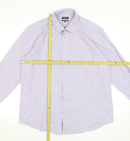 Mens UK Collar Size 16.5 Dunnes Stores Smart Purple Dress Shirt
